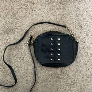 MICHAEL KORS black gold stud crossbody